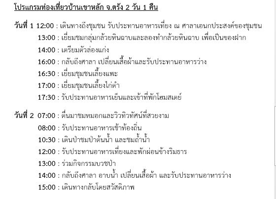ชุมชนท่องเที่ยวบ้านเขาหลักอำเภอเมืองตรัง