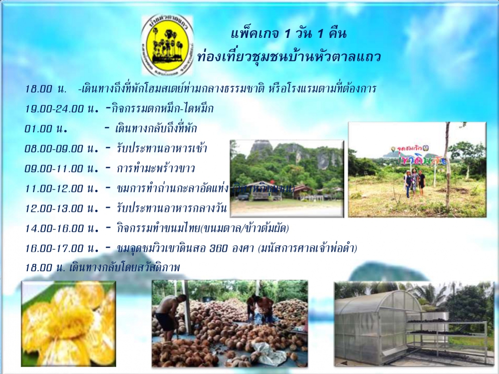 ชุมชนบ้านหัวตาลแถว  จังหวัดประจวบคีรีขันธ์