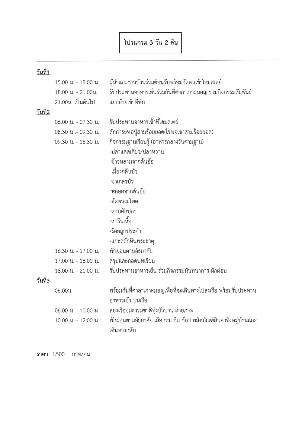 ชุมชนท่องเที่ยวบ้านเกาะมอญอำเภอสามร้อยยอด