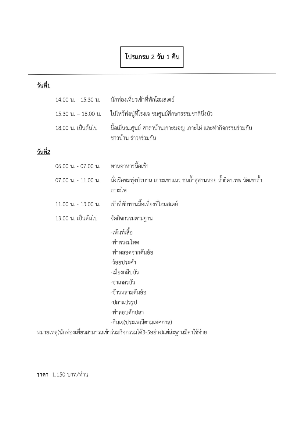 ชุมชนท่องเที่ยวบ้านเกาะมอญอำเภอสามร้อยยอด