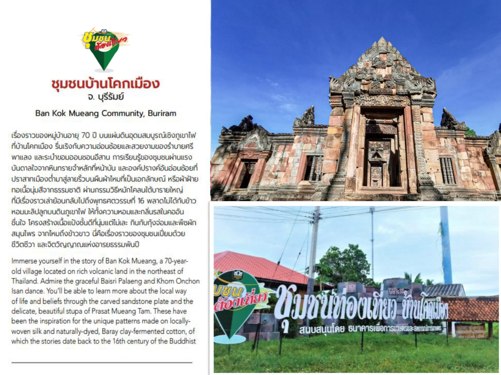 ชุมชนท่องเที่ยวบ้านโคกเมืองอำเภอประโคนชัย
